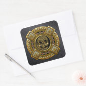 Mictlantecuhtli - Aztec God voor de dood Vierkante Sticker (Envelop)