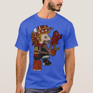 Mictlantecuhtli God van de dood Aztec God Mayan In T-shirt