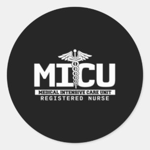 MICU geregistreerd verpleegkundige intensive care  Ronde Sticker
