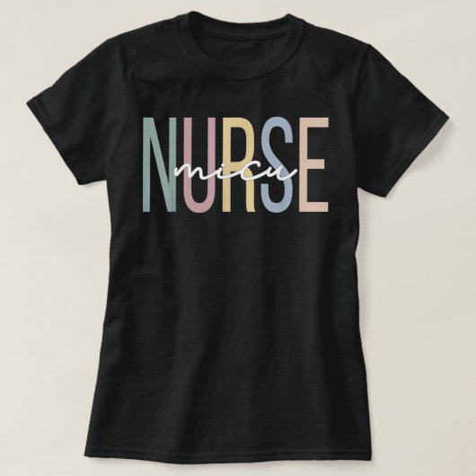 MICU Nurse Boho Medical Intensive Care Unit T-shirt (Design voorkant)