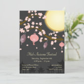 Mid Autumn Festival Flowering Tree Lantern Kaart (Staand voorkant)