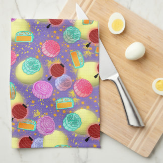 Mid Autumn festival lavender Kitchen Towel Theedoek