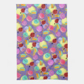Mid Autumn festival lavender Kitchen Towel Theedoek (Verticaal)