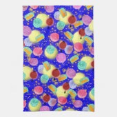 Mid Autumn festival mooncakes blue Theedoek (Verticaal)