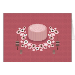 Mid-Autumn Festival Roze Mooncake Bloemen