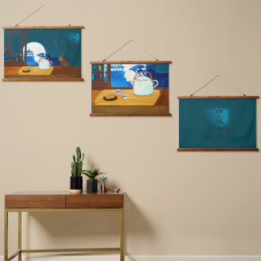 Mid-Autumn Festival wandhangend wandtapijt Hangend Wandkleed (Asymmetrisch)