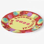 Mid Autumn Moon Festival - Bord rood papier (Gekanteld)