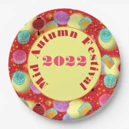 Mid Autumn Moon Festival - Bord rood papier