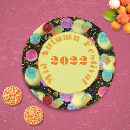 Mid Autumn Moon Festival - Borden in de nacht Papieren Bordje