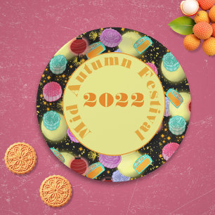 Mid Autumn Moon Festival - Borden in de nacht Papieren Bordje