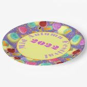 Mid Autumn Moon Festival - lavender Paper Borden Papieren Bordje (Gekanteld)