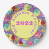 Mid Autumn Moon Festival - lavender Paper Borden Papieren Bordje (Voorkant)