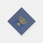 Mid Blue  | Chanukah | MENORAH Servet (Hoek)