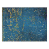 Mid Blue & Gold Star Map geïllustreerd Tafelkleed (Voorkant (Horizontaal))
