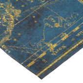 Mid Blue & Gold Star Map geïllustreerd Tafelkleed (Gekanteld)