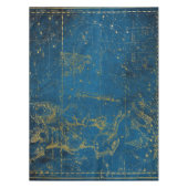 Mid Blue & Gold Star Map geïllustreerd Tafelkleed (Voorkant)