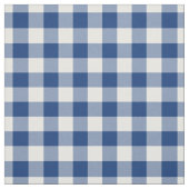 Mid Blue & White Gingham Plaid Stof (Swatch)
