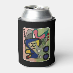 'Mid-Cent Mod Abst, Astro Picnic' schilderij op ee Blikjeskoeler