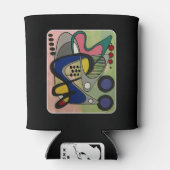 'Mid-Cent Mod Abst, Astro Picnic' schilderij op ee Blikjeskoeler (Achterkant)