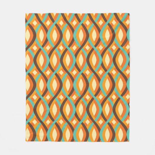 Mid-Centiury Modern Blanket, diamantpatroon Fleece Deken (Voorkant)