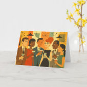 Mid Century 60s kantoor cocktailparty Kaart (Gele Bloem)