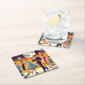 Mid Century 60s Space Age Cocktail Party Kartonnen Onderzetters (Insitu)