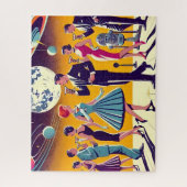 Mid Century 60s Space Age Cocktail Party Legpuzzel (Verticaal)