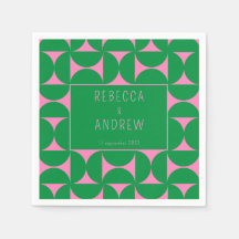 Mid Century Abstract Bos Groen & Roze