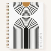 Mid Century Abstract Geometric Modern minimalist Notitieboek (Voorkant)