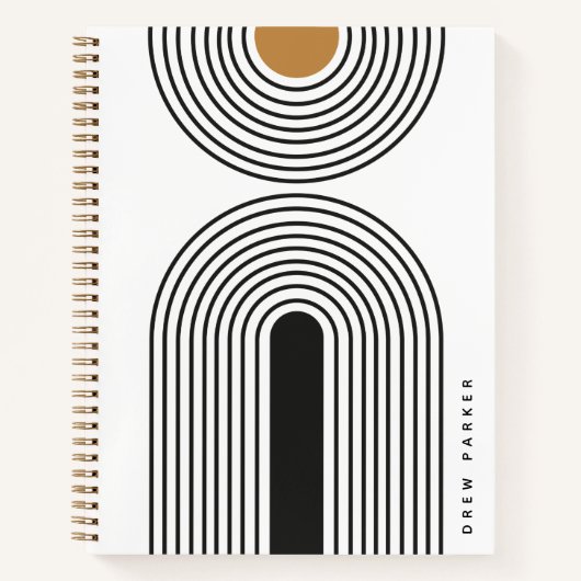 Mid Century Abstract Geometric Modern minimalist Notitieboek (Voorkant)