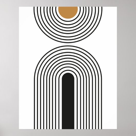 Mid Century Abstract Geometric Modern minimalist Poster (Voorkant)