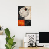 Mid Century Abstract Geometric Modern minimalist Poster (Thuiskantoor)