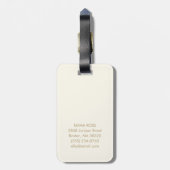 Mid Century Abstract Geometric Personalized Retro Bagagelabel (Achterkant verticaal)