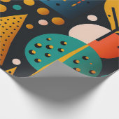 Mid-Century  Abstract Geometric Wrapping paper Cadeaupapier (Hoek)