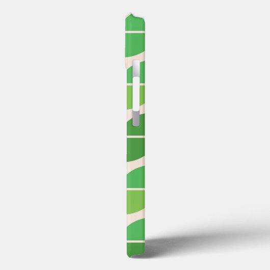 Mid Century Abstract geometrisch groen patroon Case-Mate iPhone Case (Achterkant / Links)