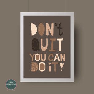 Mid Century Abstract geometrisch Motivatie Poster
