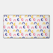 Mid-Century Abstract Shapes Pattern Bureaumat (Voorkant)