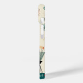  Mid-Century Abstracte Monogram Aangepaste Naam Case-Mate iPhone Case (Achterkant / Links)