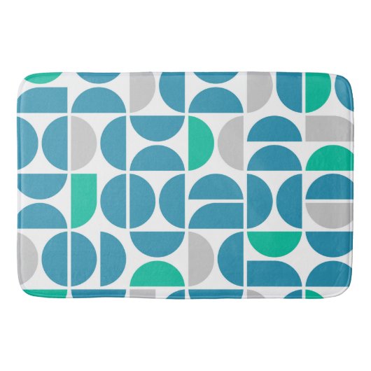 Mid Century Aquatische Tegels Badmat (Voorkant)