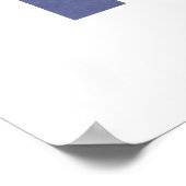 Mid Century Arches - Blauw en beige Poster (Hoek)