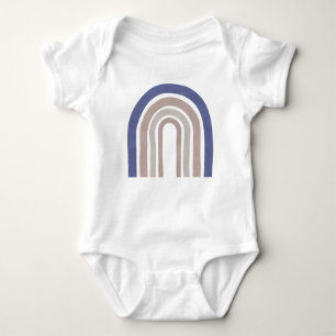 Mid Century Arches - Blauw en beige Romper