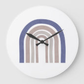 Mid Century Arches - Blue and Beige Grote Klok (Voorkant)