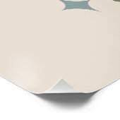 Mid Century Atomic Age 7 Geel, Groen, Tan Perfect Poster (Hoek)