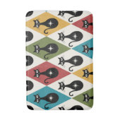 Mid Century Atomic cats on Harlequin diamonds Badmat (Voorkant Verticaal)