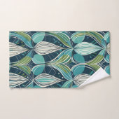Mid Century Atomic Drops Blue Green Pattern Bad Handdoek (Handdoek)