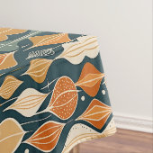 Mid Century Atomic Drops Ochre  Modern Retro  Tafelkleed (Voorbeeld)