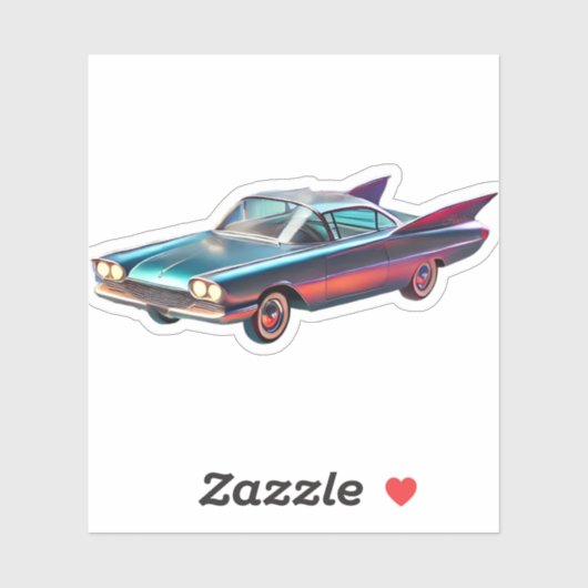 Mid Century Atomic Futuristic Concept Car Sticker (Vel)