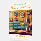 Mid Century Atomic Futuristic Party Room Acryl Bord (Hoek)