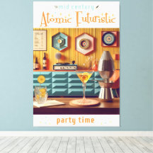 Mid Century Atomic Futuristic Party Room