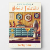 Mid Century Atomic Futuristic Party Room Fotoplaat (voorkant)